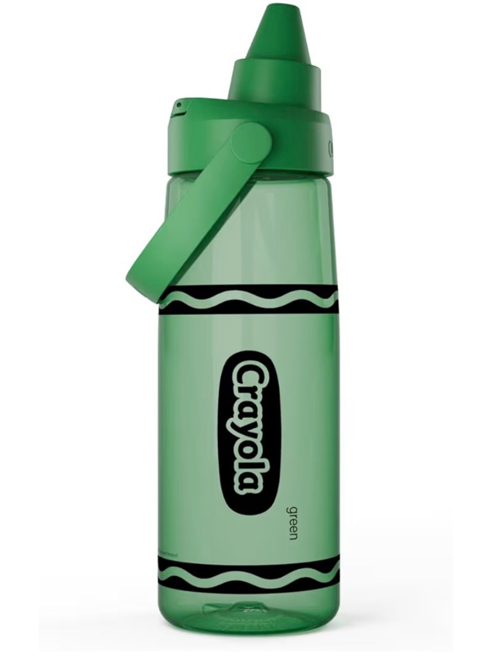 Crayola Green Kids Swim Water Bottle with Carry Handle 25 oz